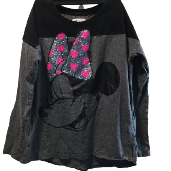 Disney Other - Mini Mouse Grey Kids Top